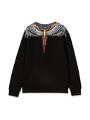 Marcelo Burlon County Of Milan Black Grizzly Wings Crewneck