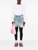 Alexander Wang Essential Jsy Ls Tee W/ Puff Logo & Bound Neck