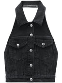 Alexander Wang Stretch Denim Halter Top