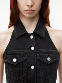 Alexander Wang Stretch Denim Halter Top