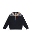 Marcelo Burlon County Of Milan Black Grizzly Wings Crewneck