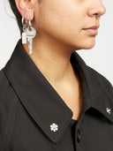 Mm6 Maison Margiela Tag And Key Earrings