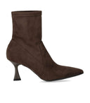 Sergio Levantesi Janet Dark Brown Heeled Enkle Boot