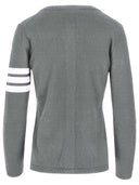 La Rose La Rose Grey Cardigan White Stripes