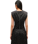 Top corsetto Ganni nero a pois