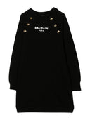 Robe de boutons en or balmain