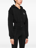 Adidas By Stella Mccartney Cropped Zipped Hoodie