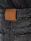 Alexander Wang Mini Skirt All Over Distressed Crystal