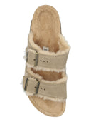 Birkenstock Arizona Shearling Taupe, Suede Leather