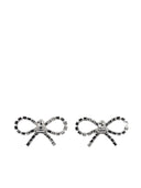 Self Portrait Mini Bow Crystal Earrings