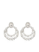 Pendientes de doble aro de cristal de autorretrato