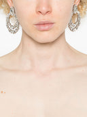 Pendientes de doble aro de cristal de autorretrato
