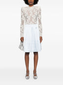 Top in pizzo di strass bianco autoritratto