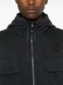 Cp Company Brushed And Emerized Diagonal Fleece Hooded Utility Sweatshirt