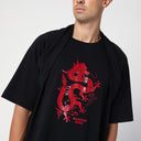 Martine Rose Oversized Black T Shirt Celebration With Print