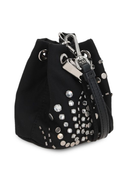 Prada Logo Appliqué Studded Bucket Bag