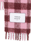 Maison Kitsuné Check gebürstete Schal