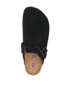 Birkenstock Boston Sfb Black, Suede Leather
