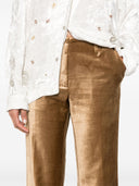 Sterk bomullsviskose strekk fløyel trompetformede bukser