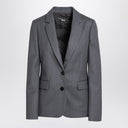 Stella Mc Cartney Grey Single Breasted Jacket In Wool