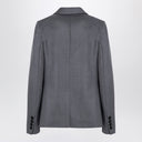 Stella Mc Cartney Grey Single Breasted Jacket In Wool