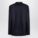 Stella Mc Cartney Navy Blue Single Breasted Jacket In Wool