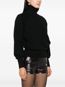 Top à col roulé drapé fermé