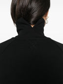 Top à col roulé drapé fermé