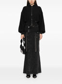 Alexander Wang Cropped Zip Up Hoodie With Branded Seam Label