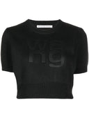 Alexander Wang Debossed Stacked Logo Ss Tee