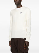 Comme Des Garçons Play Sweater White Emblem Knit