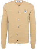 Comme des Garçons Play Round Neck White Emblem Knit