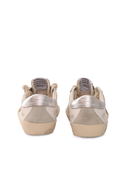 Golden Goose Sneakers Super Star Leather Upper Suede Toe And Spur Glitter Star Laminated Heel White/Ice/Gold/Silver