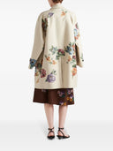 Prada Floral Print Single Breasted Coat