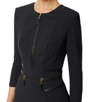 Elisabetta Franchi Black Zipped Dress