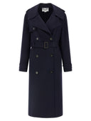 Stella Mccartney Double Breasted Wool Trench Coat