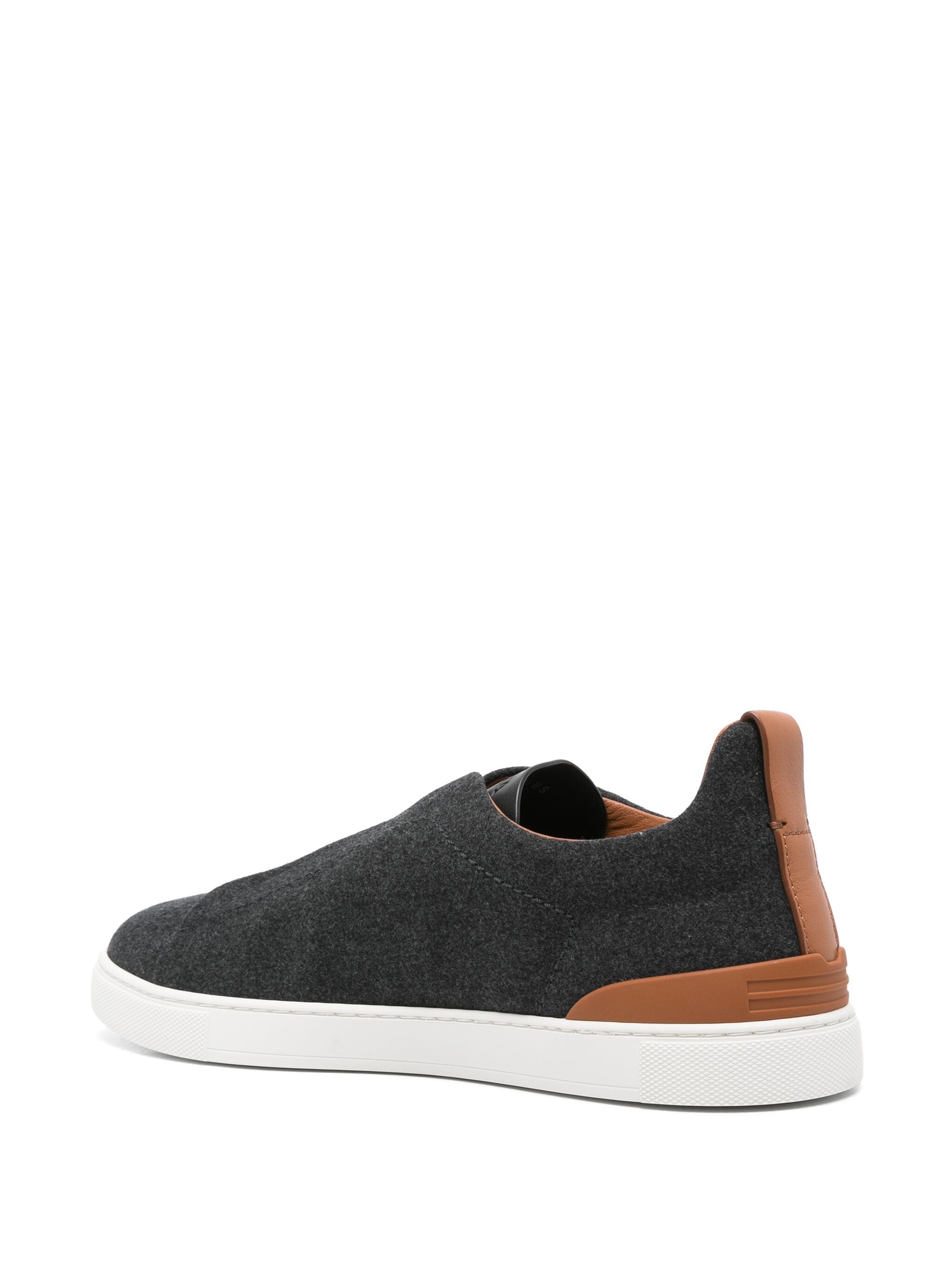 Zegna Triple Stitch Low Top Sneaker