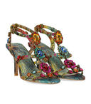 Mehrfarbige Sandale „Gladiator“ von Kurt Geiger mit Absatz