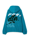 Dsquared felpa jacquard fur con zip e cappuccio