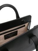 Strathberry Nano Tote Leather Black Silver