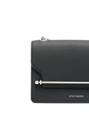 Strathberry East/West Leather Black Silver Hardware