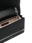 Strathberry East/West Leather Black Silver Hardware