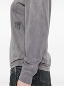 تي شيرت Alexander Wang Essential Jsy Ls مع شعار منتفخ ورقبة مربوطة