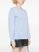 تي شيرت Alexander Wang Essential Jsy Ls مع شعار منتفخ ورقبة مربوطة