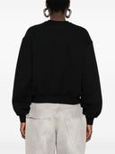 Alexander Wang Essential Terry Crew Sweatshirt W/ Puff Paint Logo