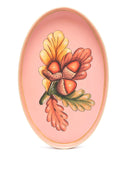Les Ottomans Flora Hand Painted Iron Tray Acorns