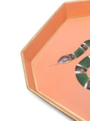 Les Ottomans Hand Painted Iron Tray Snake