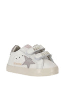Golden Goose Baby School Nappa Upper And List Glitter Star And Heel