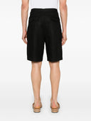 해바라기 주름 리넨 짧은