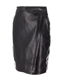 Anine Bing Alanis Skirt Black Recycled Leather